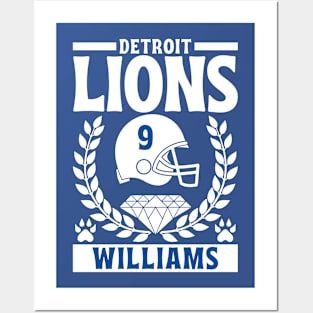 Detroit Lions Williams 9 American Football Posters and Art